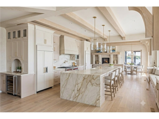 AI generated to show lighter beams, floors with a new countertop