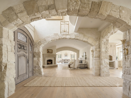 Photo for 358 Ferndale Road S, Wayzata, MN 55391 - listing #7060616 AI generated to showed lime-washed stone and lighter woodwork