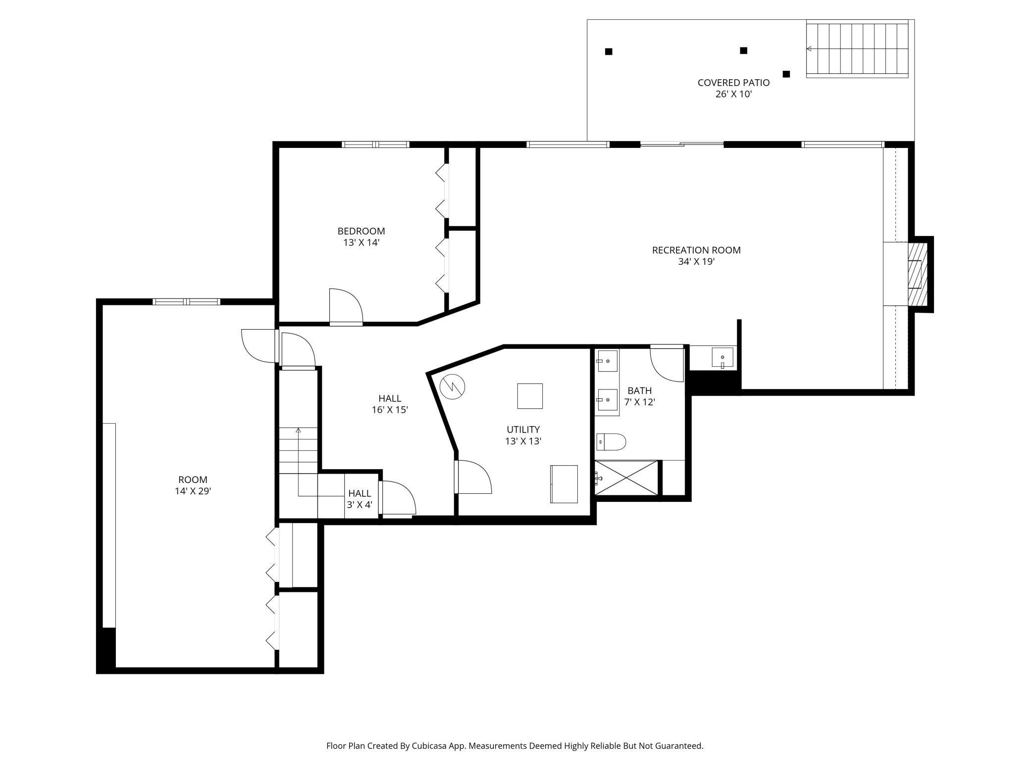Lower level floor plan.
