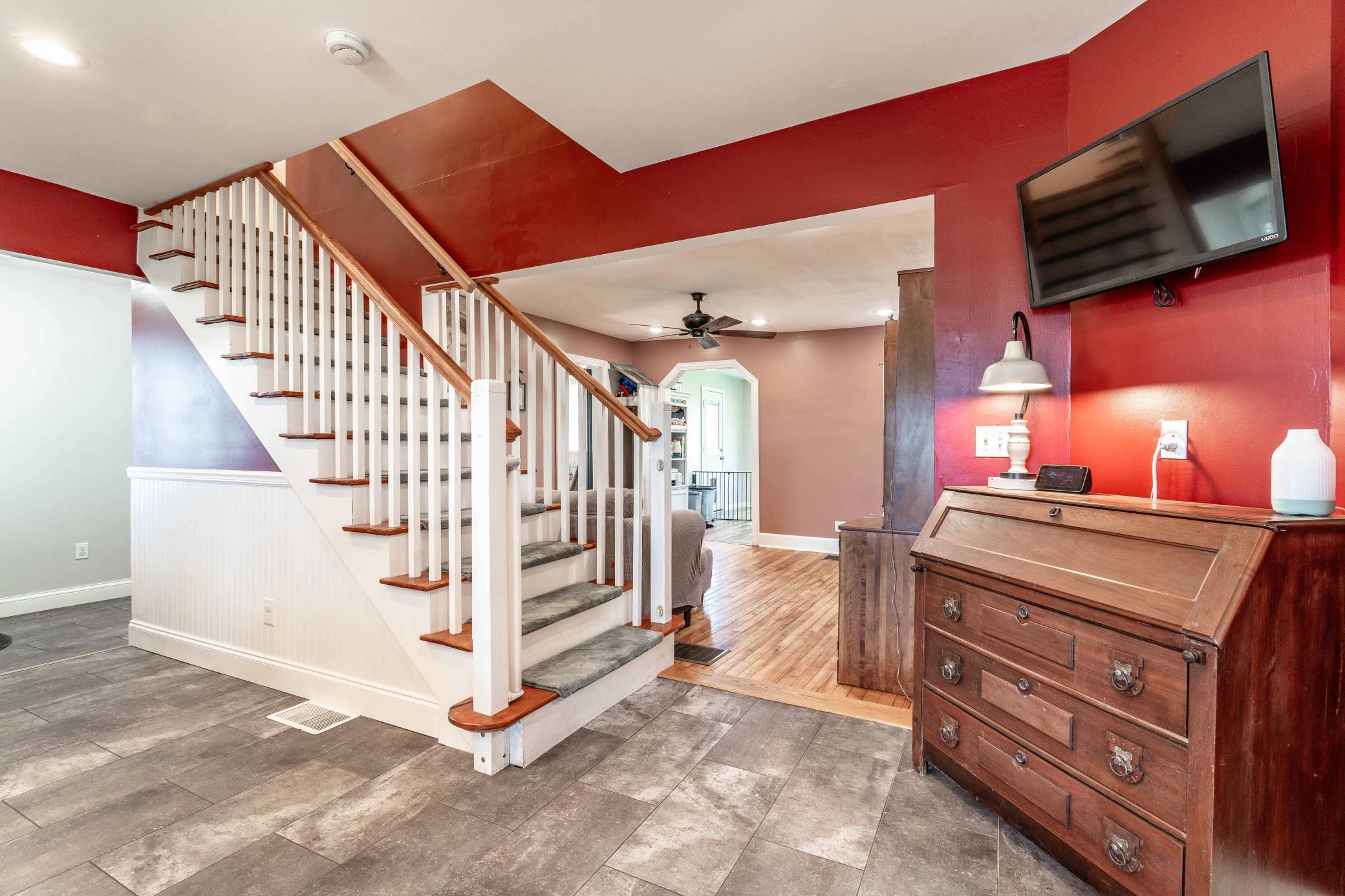 Kitchen to den and upstairs