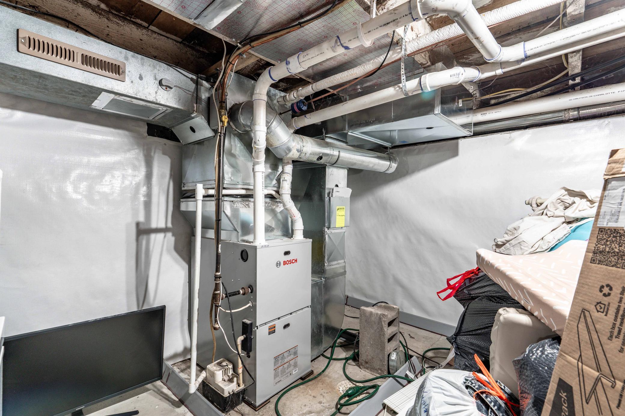 Furnace & waterproofed basement