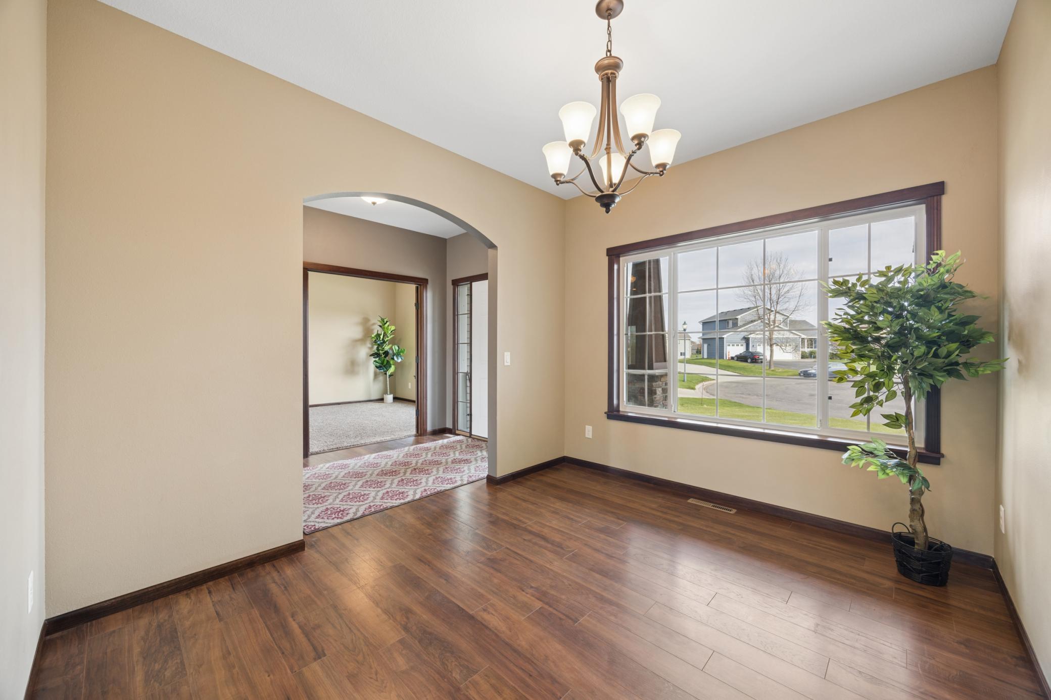 Formal Dining with a huge window with great views of the quiet cul de sac