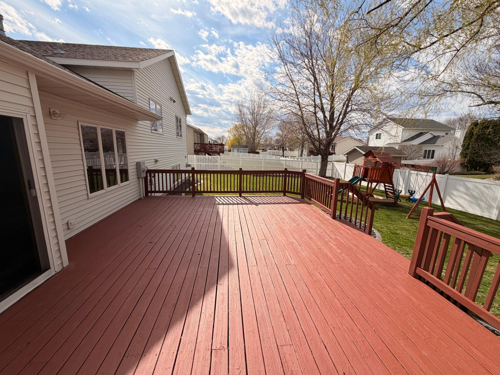 Newly painted deck