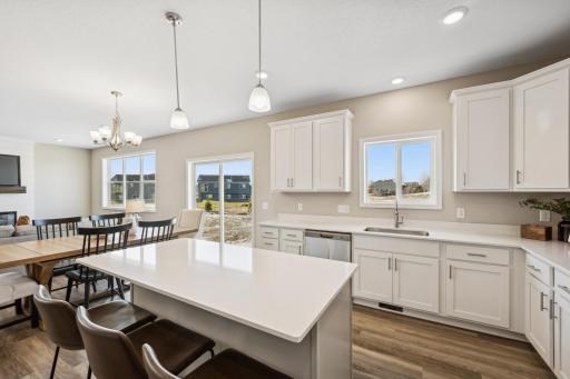 Photos taken from a former model, talk with sales agent about finishes going into home.