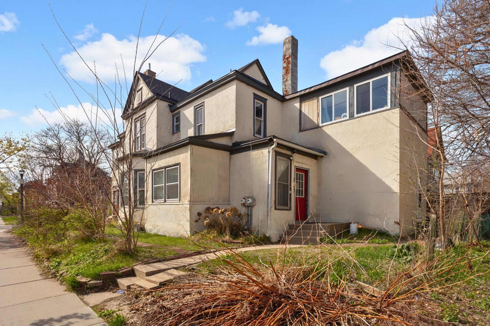 Entrance to 1 bedroom unit. Location of potential future parking pad