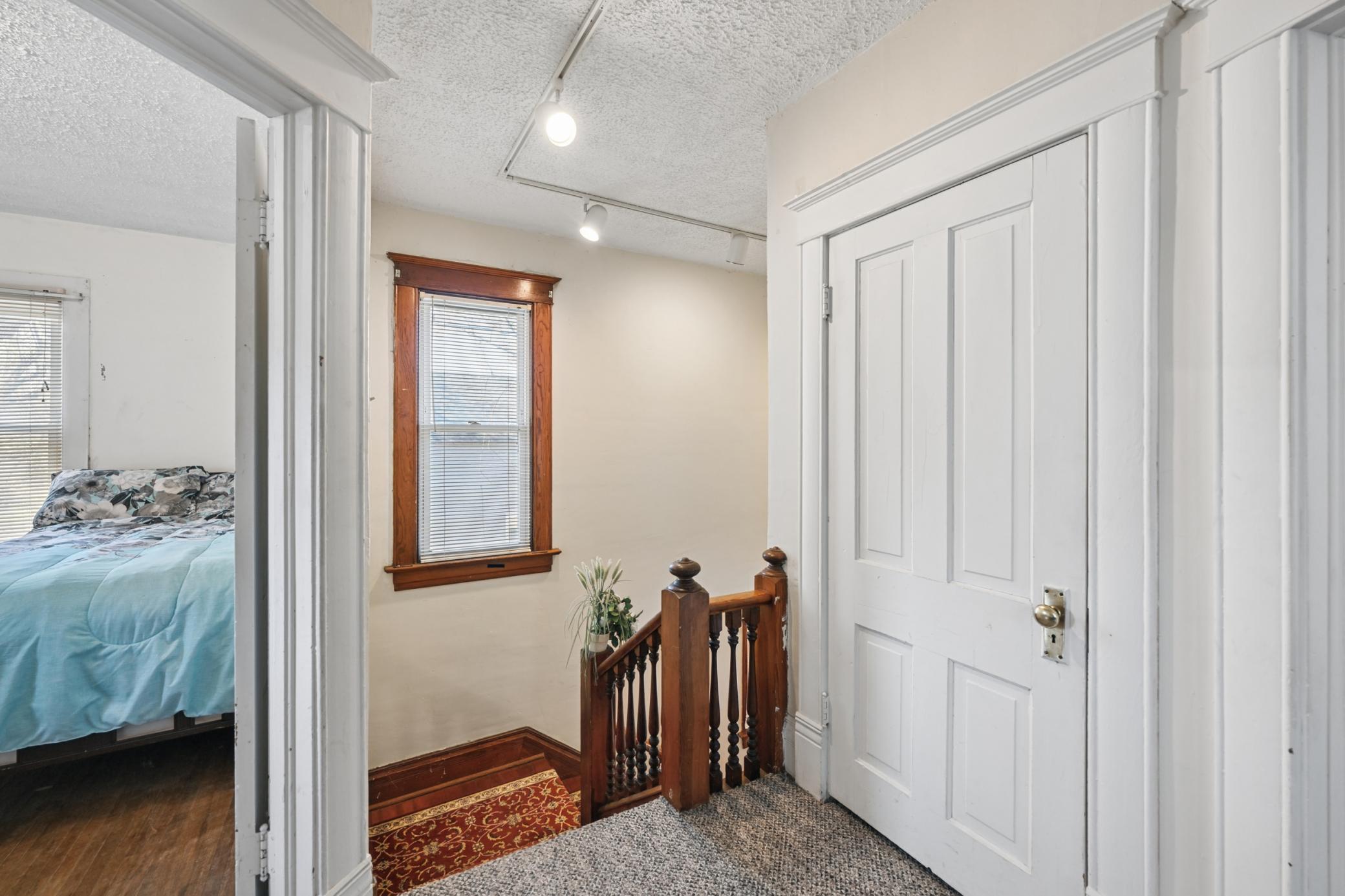 Head upstairs to three more bedrooms.