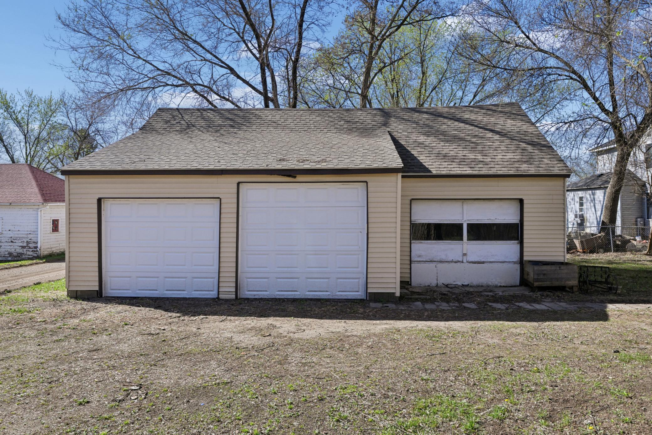The home includes a rare 3-car detached garage.