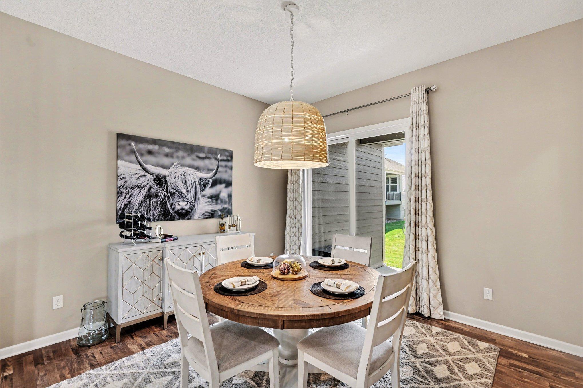 Step on out of your dining room to a covered patio!