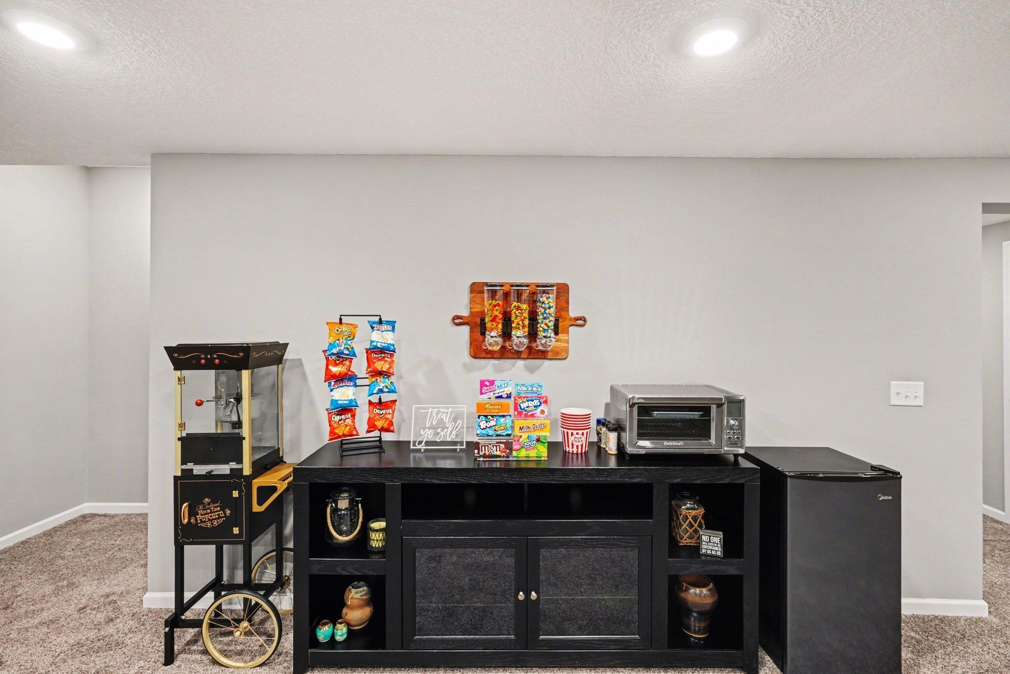 Nothing left out of this... candy, popcorn and sodas! What movie are you going to watch??