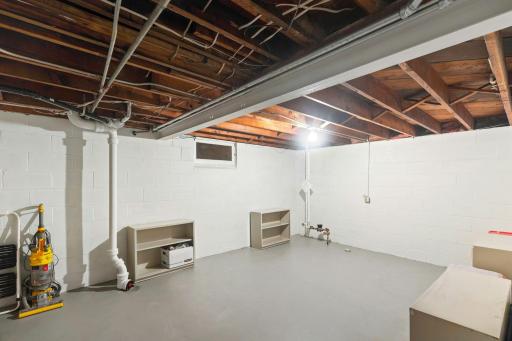 Finishable lower level space invites your ideas for additional finished square footage