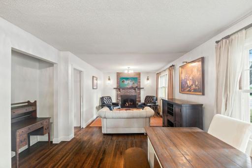 Open, welcoming flow from the front door into the dining area and living room