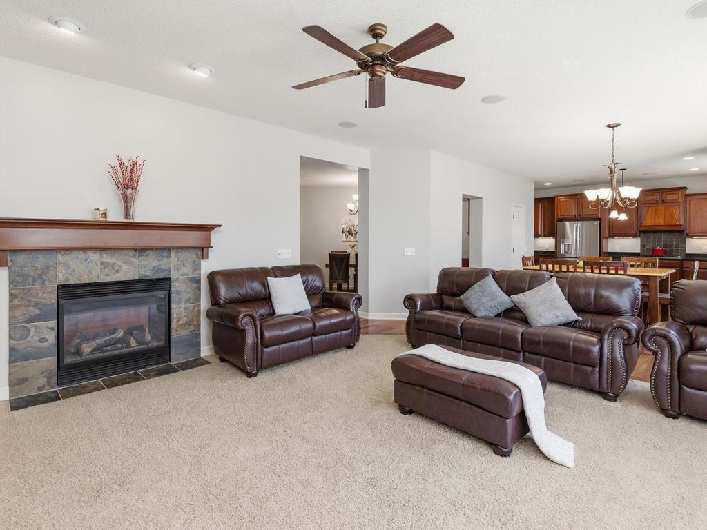 Shared 2-sided fireplace with the Formal Living Room.