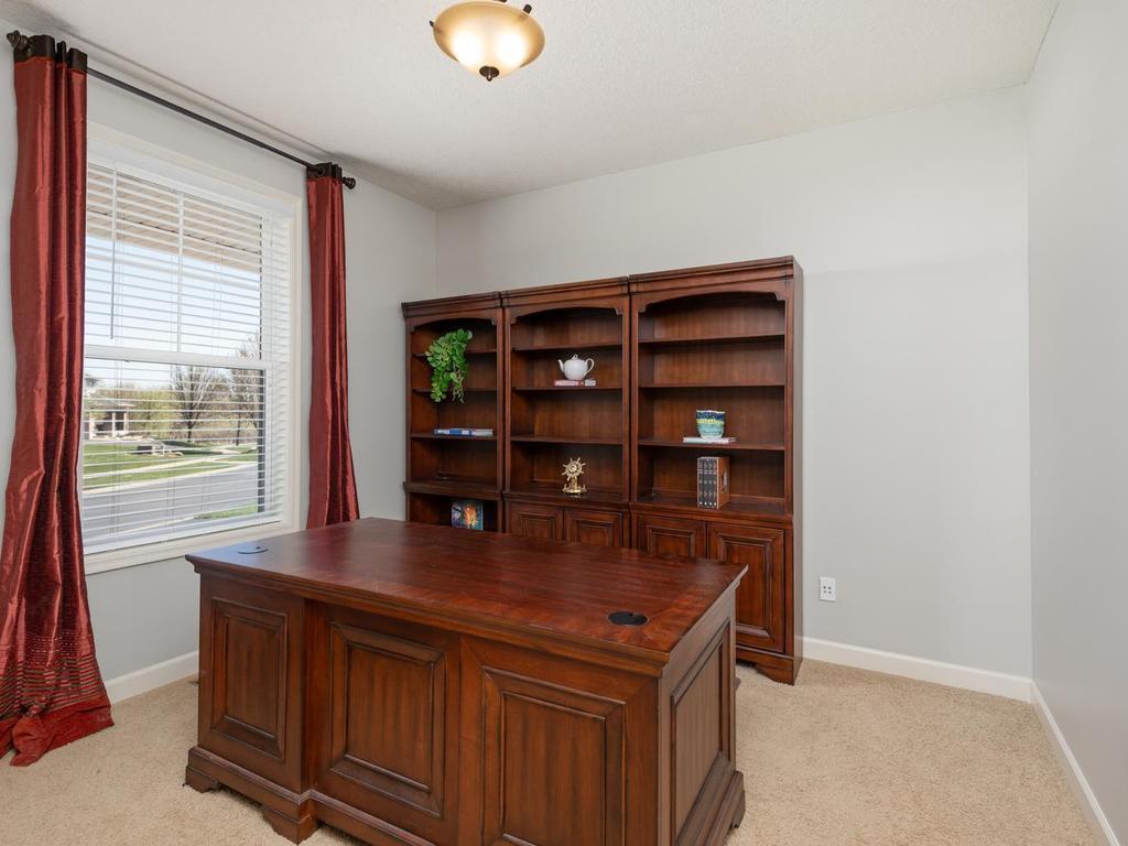French doors lead into the main level Office