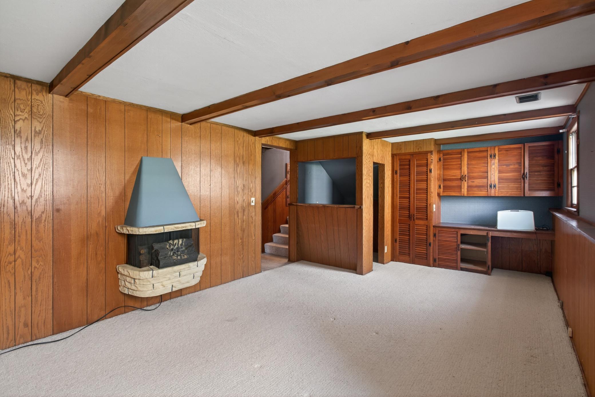 Lower level: family room