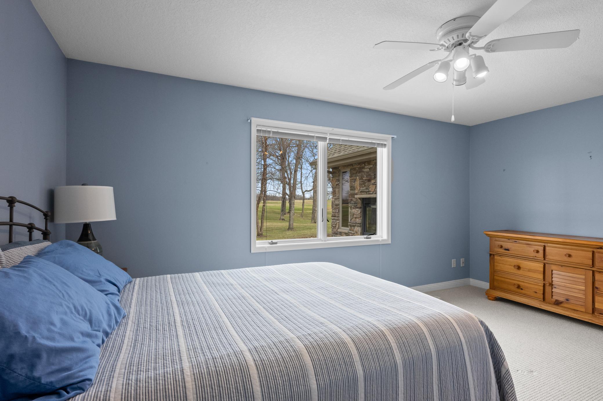 Primary bedroom with a great view