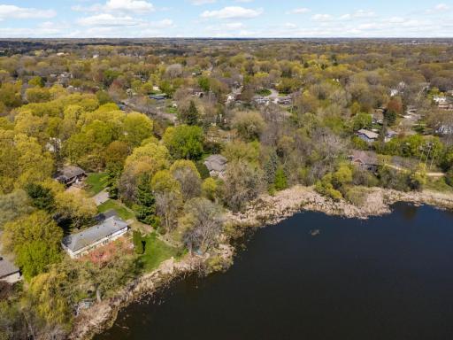 Ariel view of property and Snyder Lake