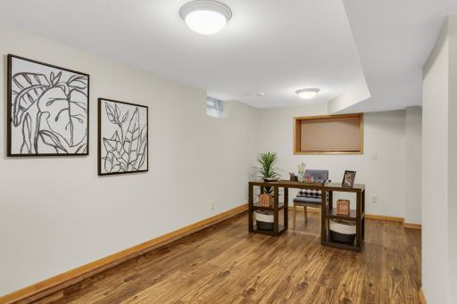 Sellers use this as a craft room........there's loads of easy to clean up room, so it's ideal for a multitude of projects, including a home business or workout space.