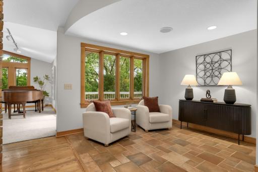 Owners eat casually at the kitchen island, so the breakfast room is used as a sitting area presently.