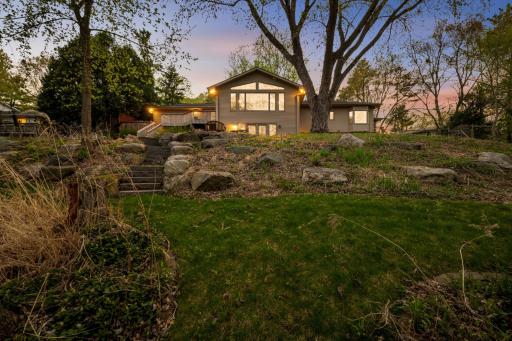 Looking up from the lake, the landscape design is evident!