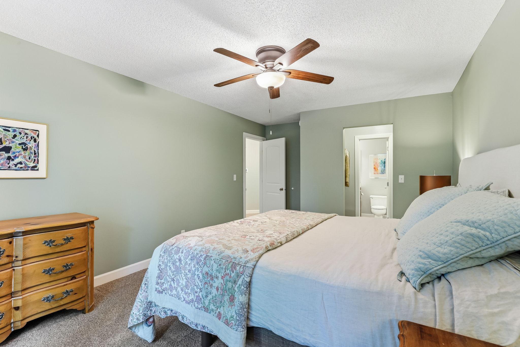 Comfortable layout with direct access to the full bath.