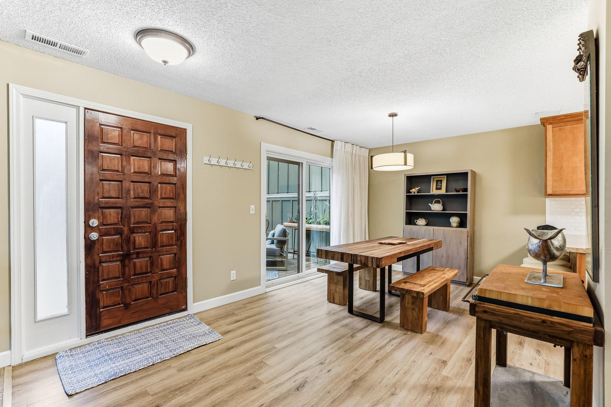 Beautiful LVP flooring adds warmth, style, and a seamless flow of durability throughout the space.