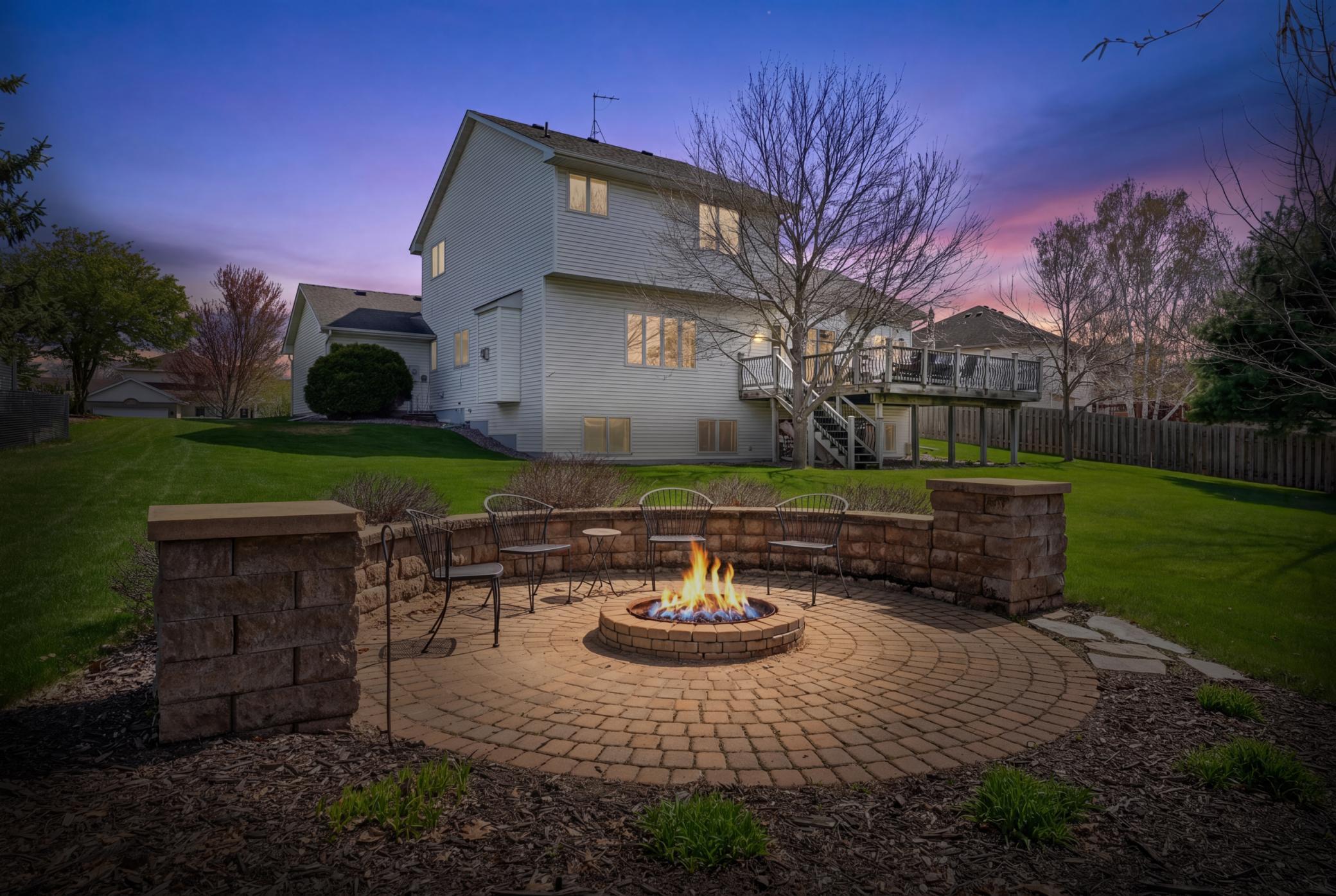 Custom firepit patio creating the perfect setting for evenings outdoors and entertaining