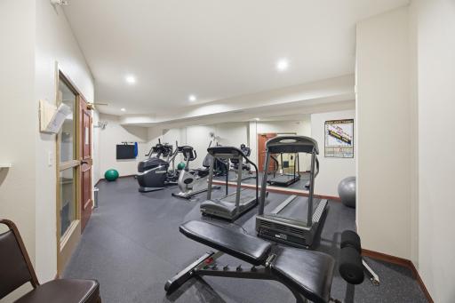There is an exercise room too! As well as a guest room available in case you have company that needs a place to stay!