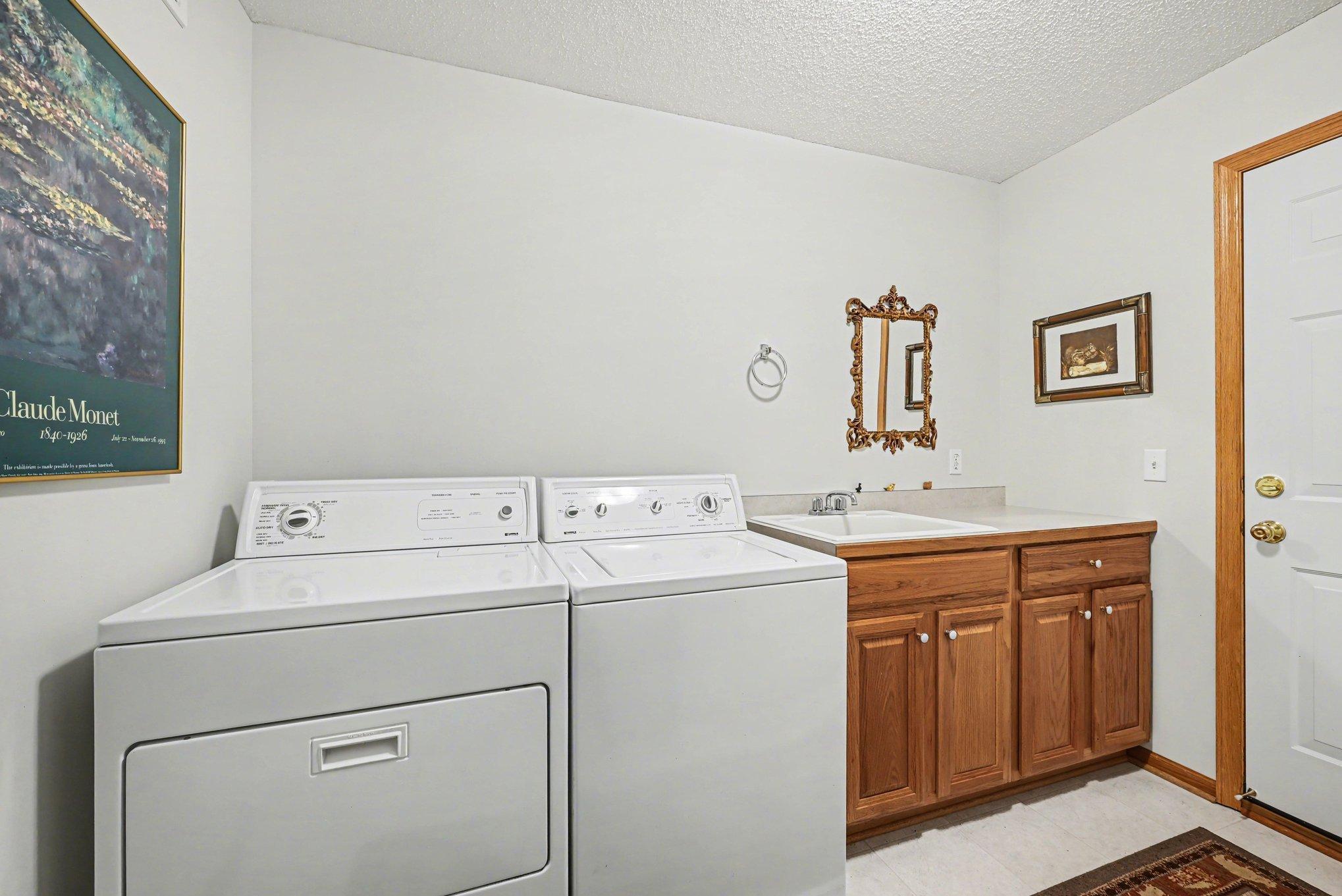 Main floor laundry.