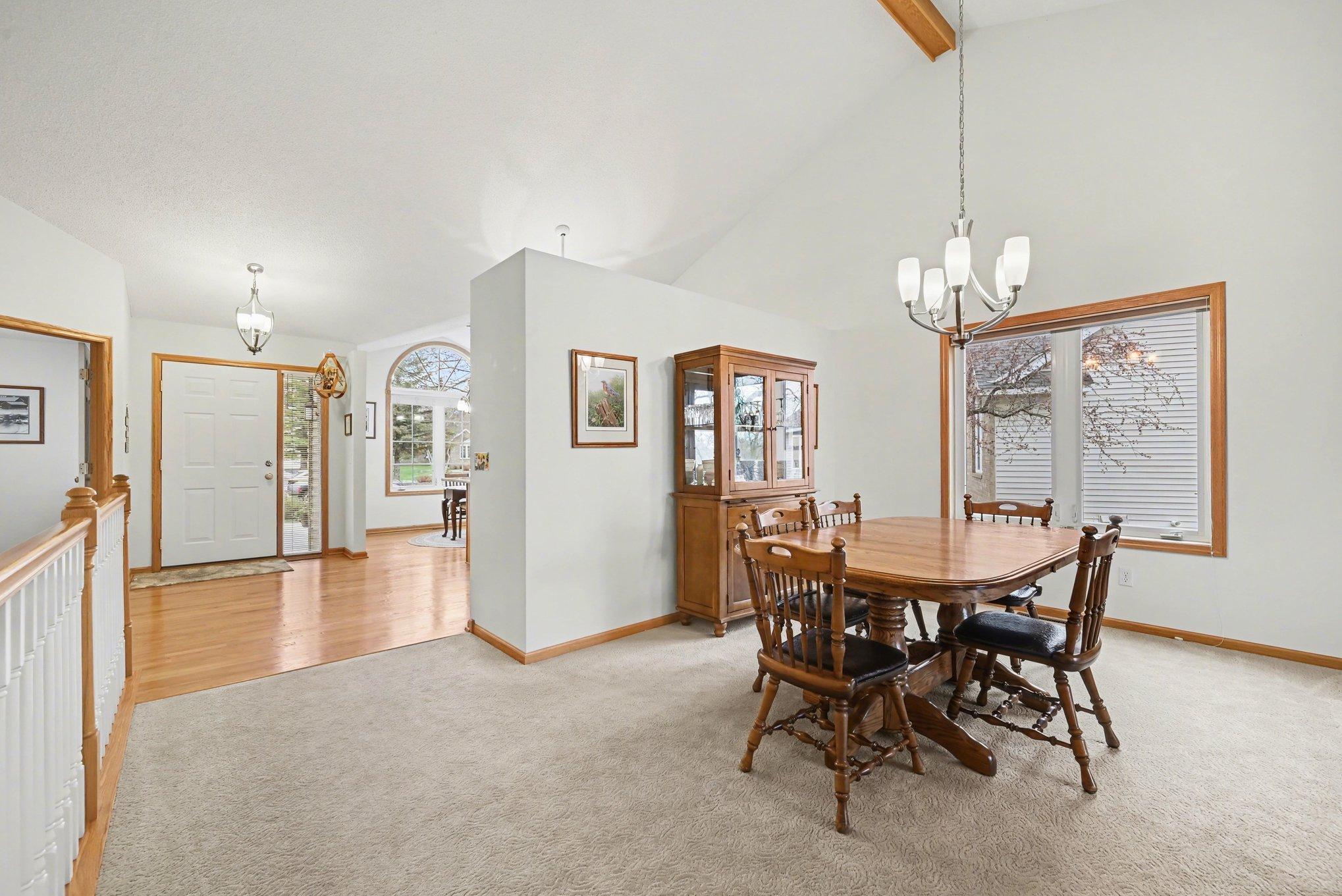 Very open and spacious dining and family room.