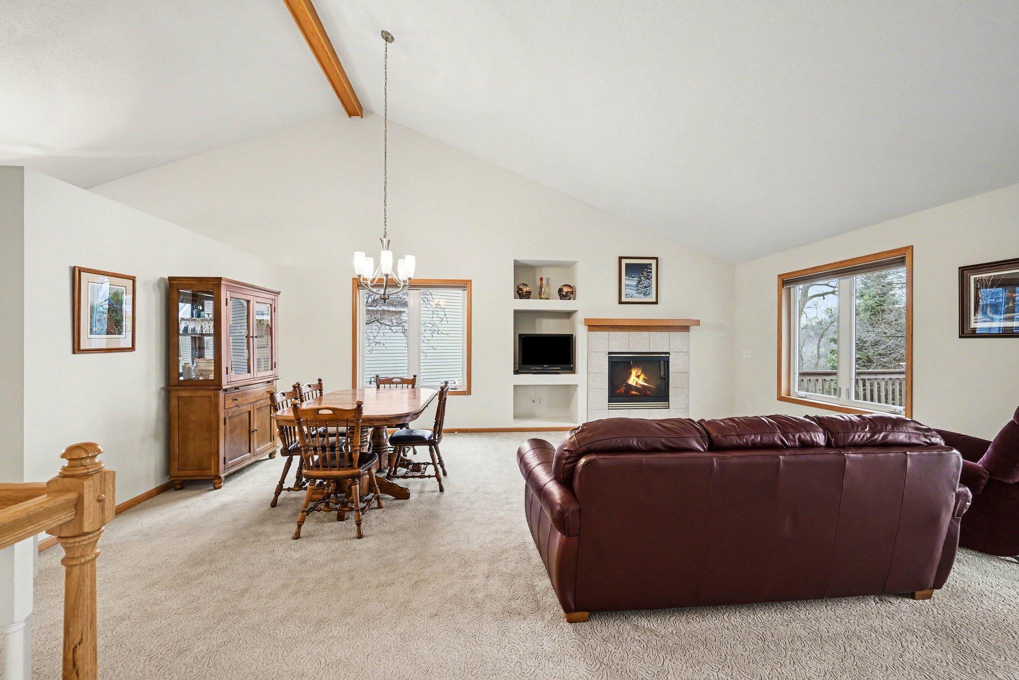 Vaulted ceilings, south and west facing windows where natural light pours thru the home.