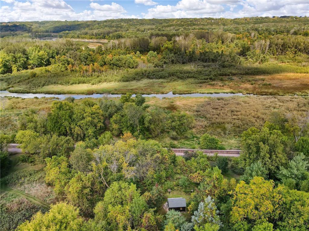 North to river bottoms