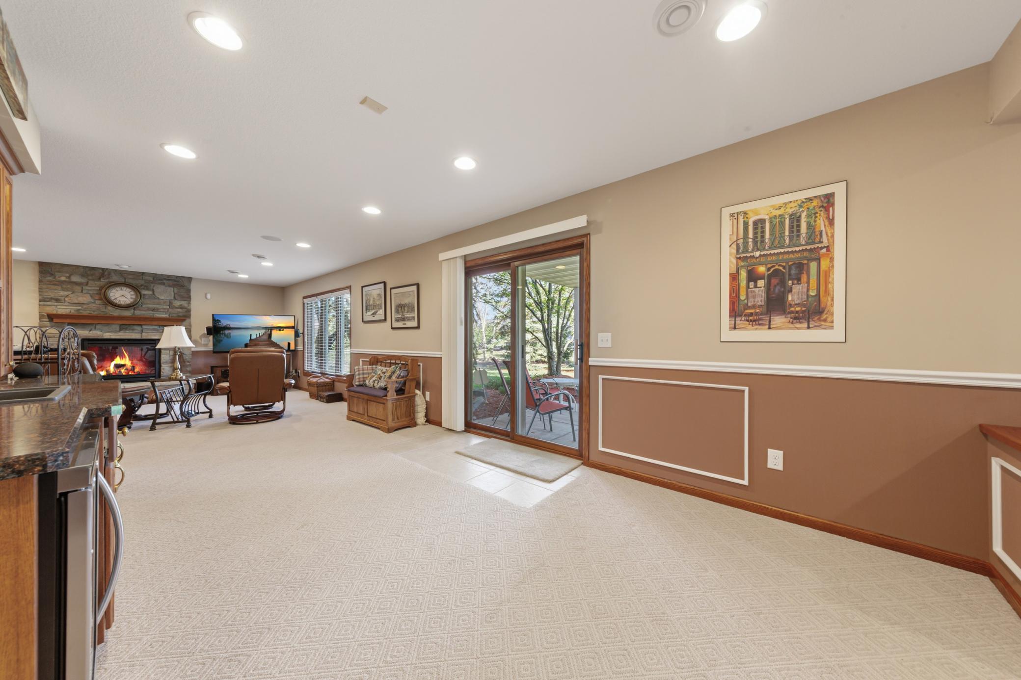 Back entry lower-level walks out to patio.