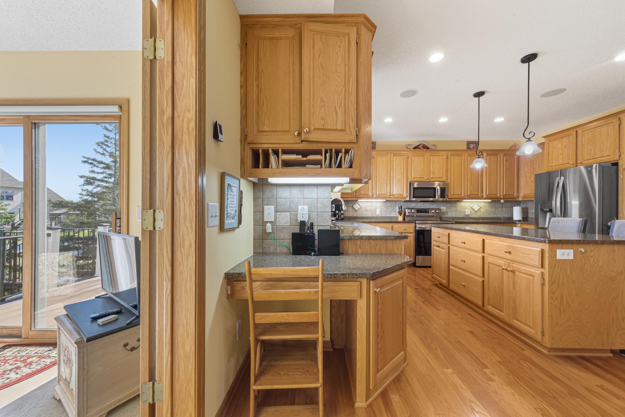 Desk space in kitchen