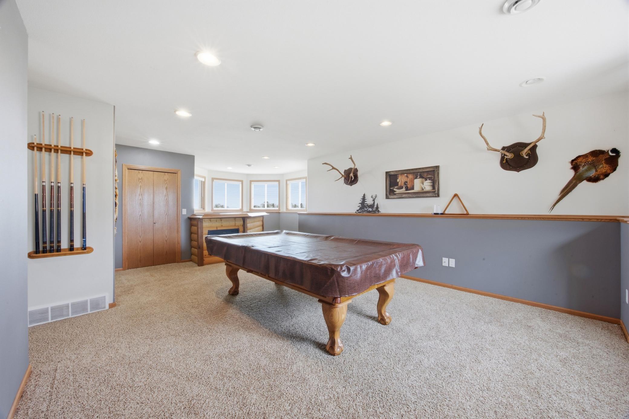 Lower level with built in bar