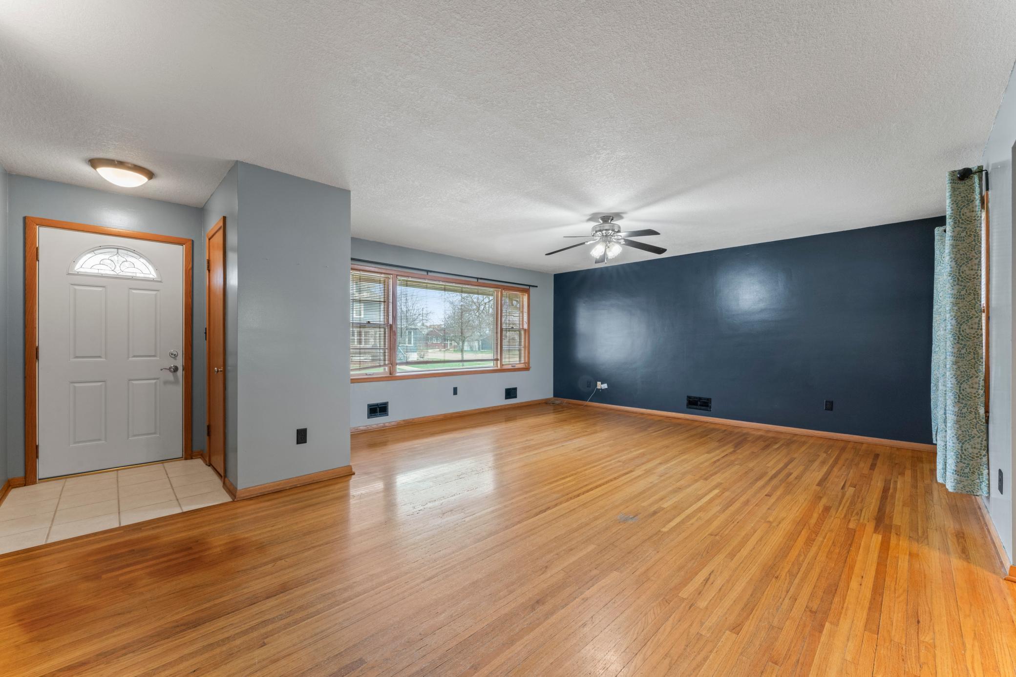 Living room & entrance from kitchen entrance