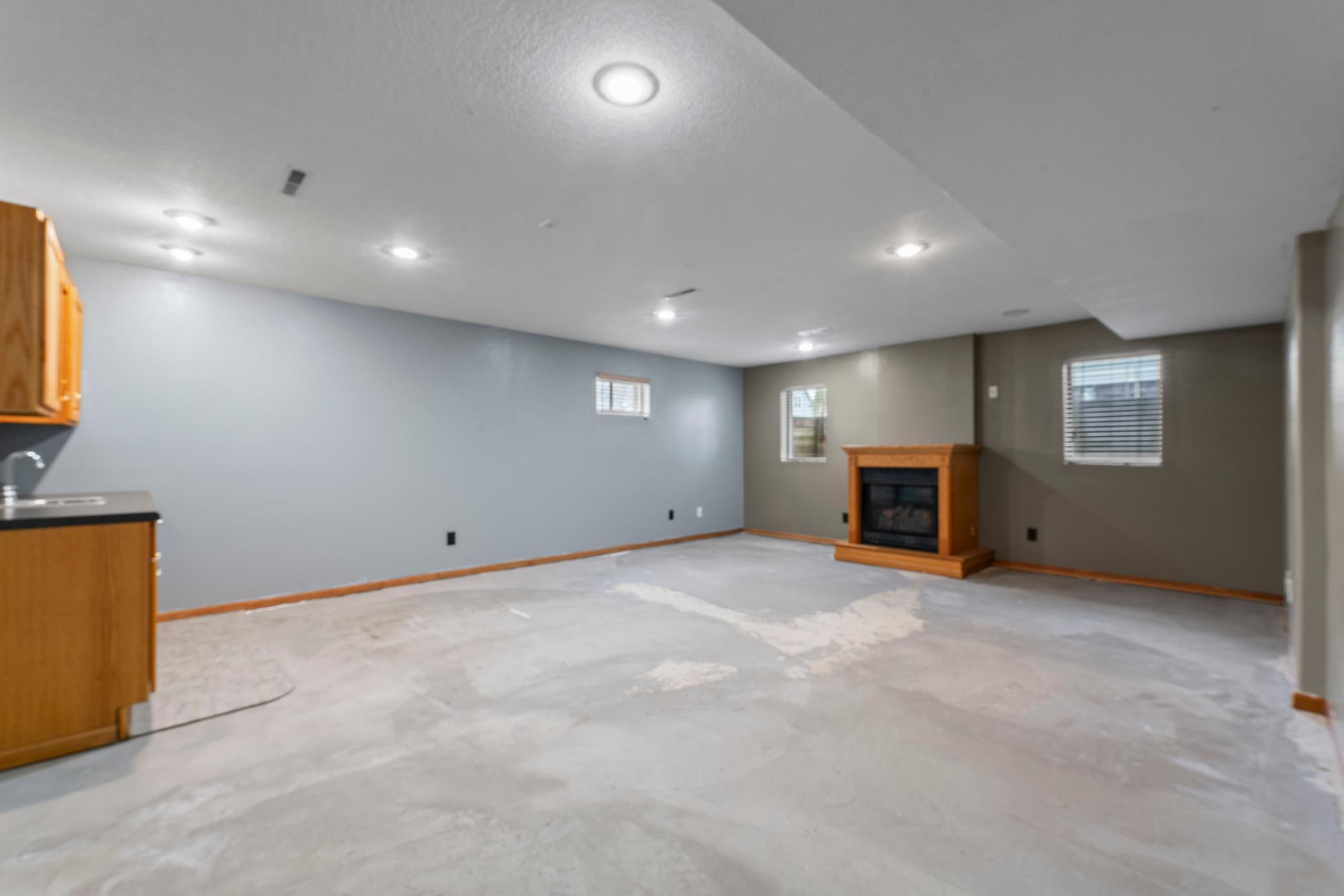 Family room & fireplace (LL)