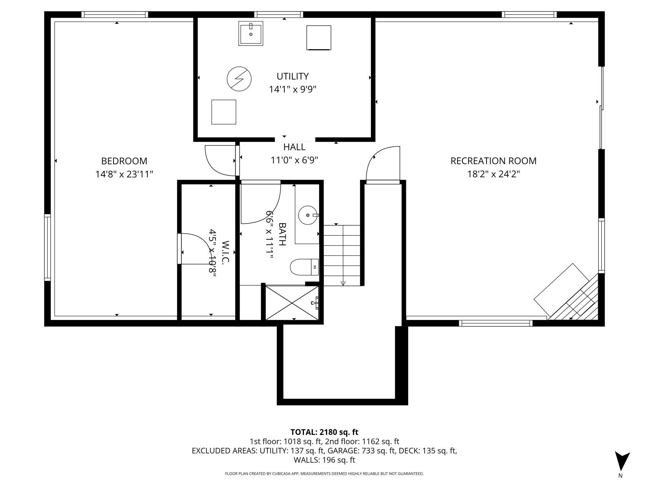 Lower level floor plan