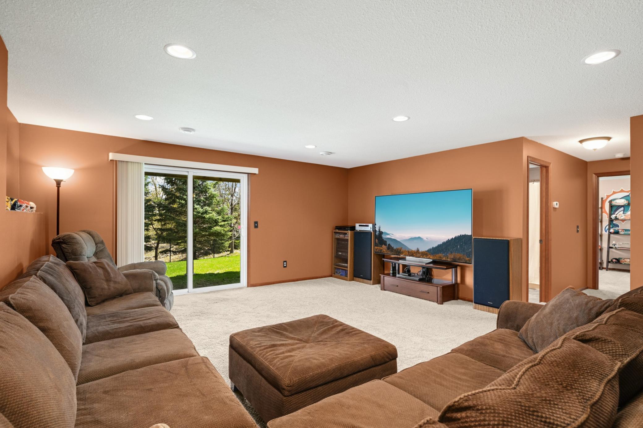 Lower level family room walk out