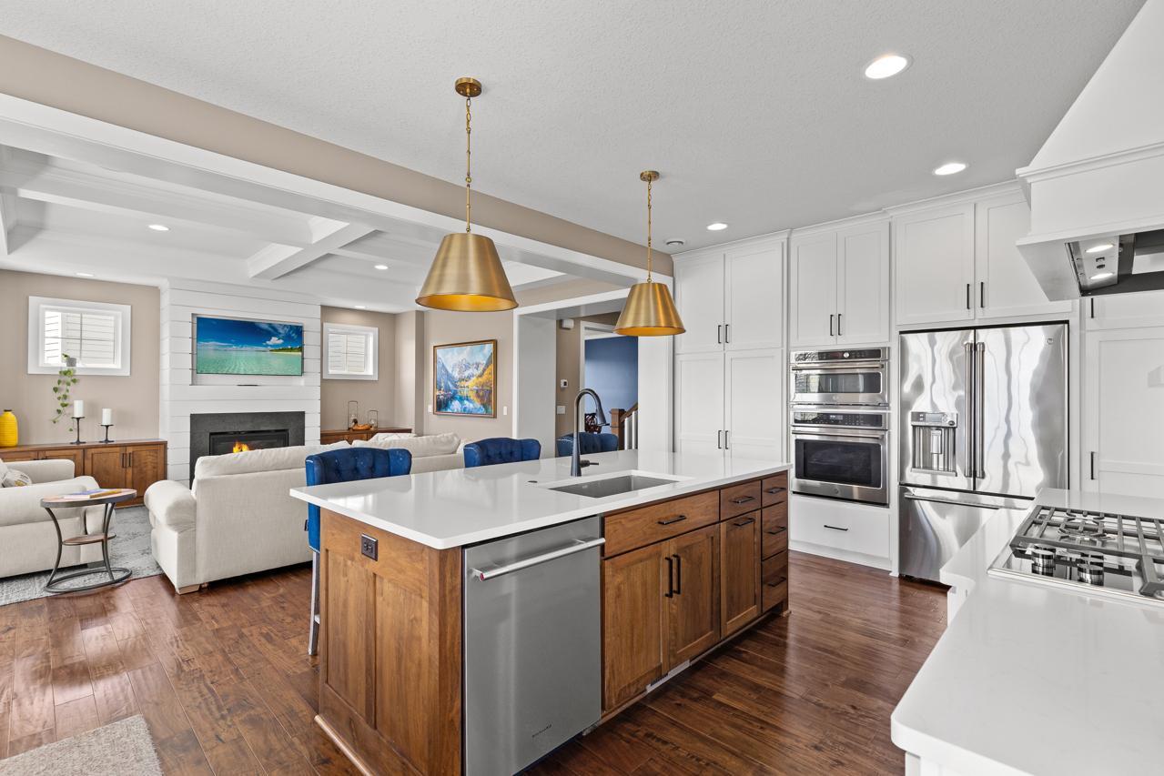 New dishwasher conveniently located in the center island next to the sink.