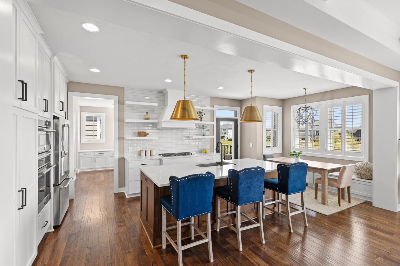 Kitchen with stainless steel appliances and a new dishwasher.