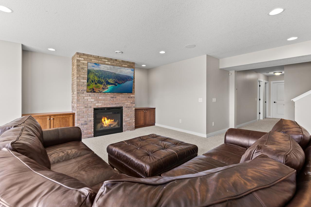 Lower level family room.