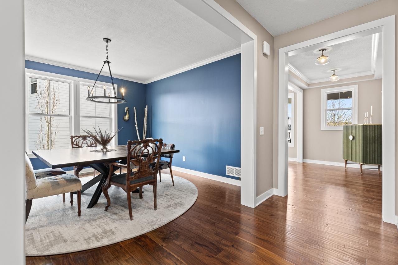 Wood floors throughout the main floor.