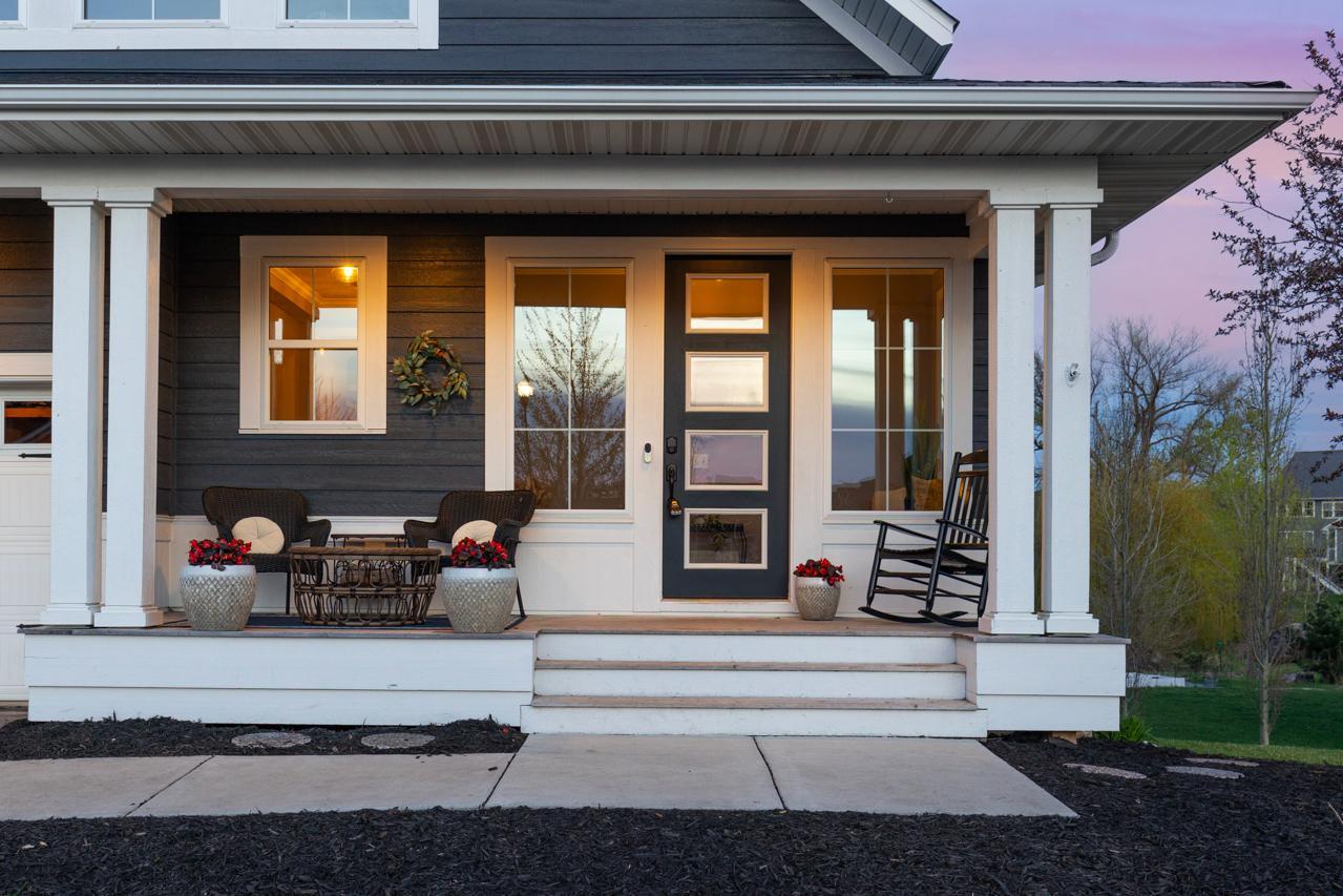 Inviting porch ready for warm Summer nights.
