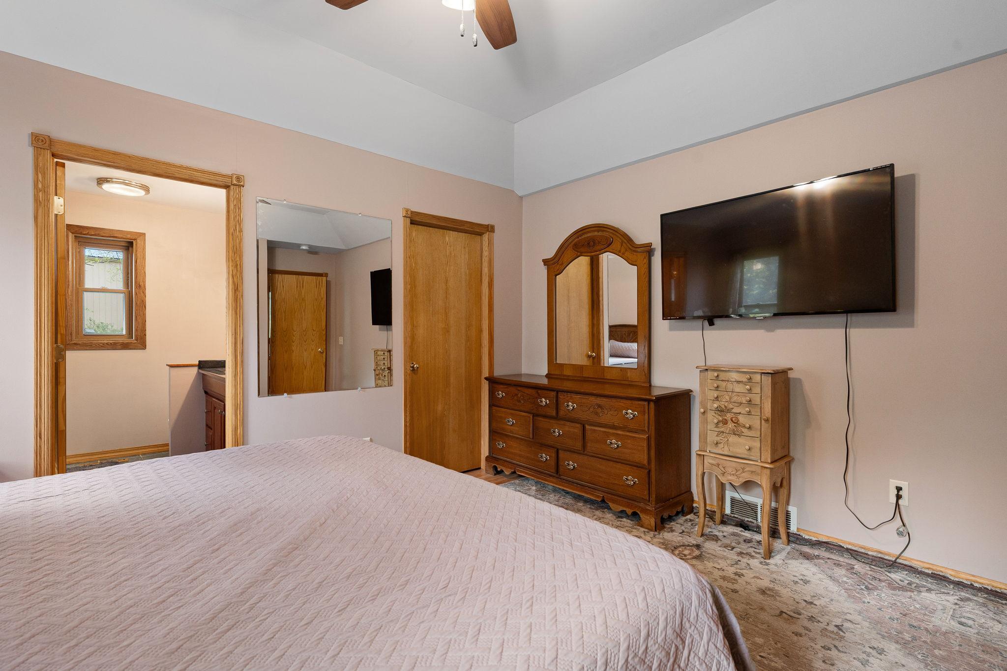 Master Bedroom with Walk in Closet and 3/4 Bathroom