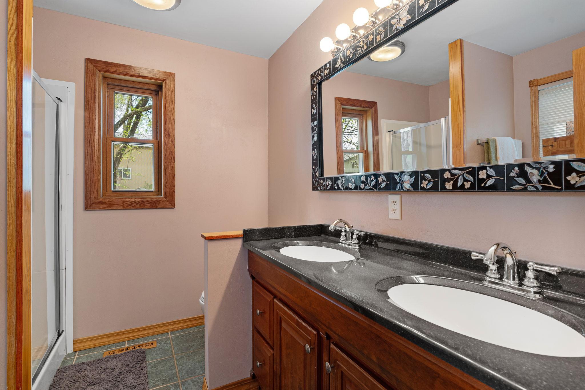 Master 3/4 Bathroom with Double Vanity