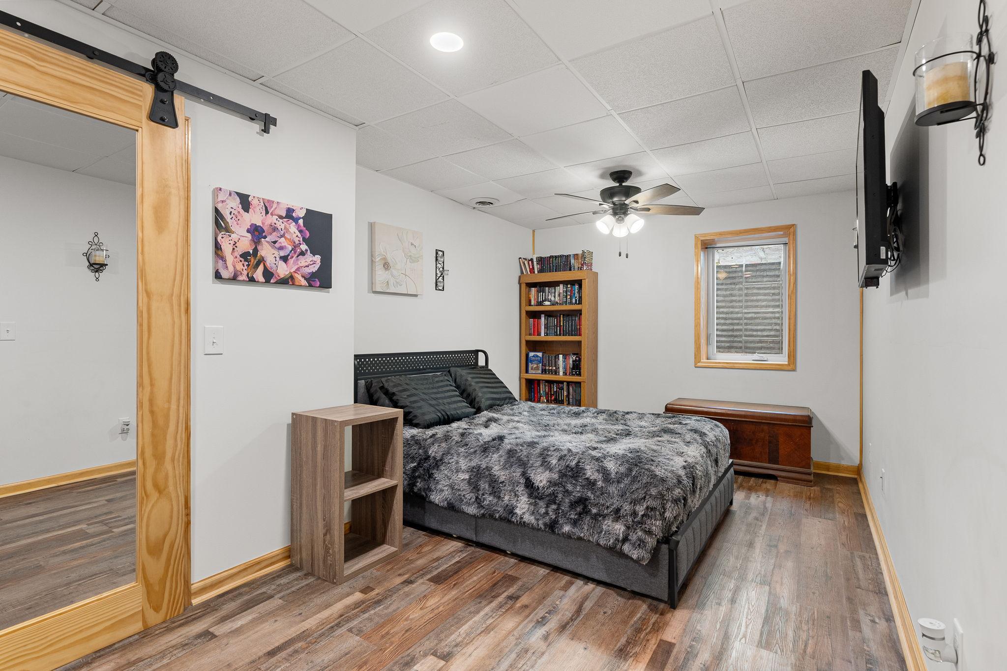 Lower Level Bedroom with Walk-In Closet