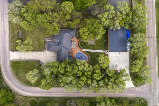 Pool and Hot Tub is Private. Shop has a 6' thick cement pad next to it for additional parking