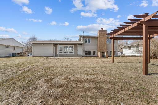 Backyard with pergola backs to the park. vvvvvvvvvvvvvvvv