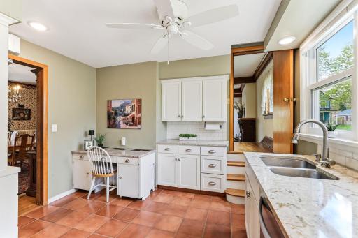 The desk area of the kitchen and even a coffee bar if you choose.