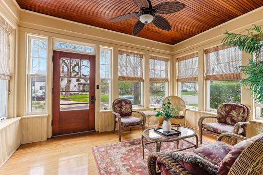 Beautiful ceiling, original hardwood flooring, a multitude of windows facing south and east.